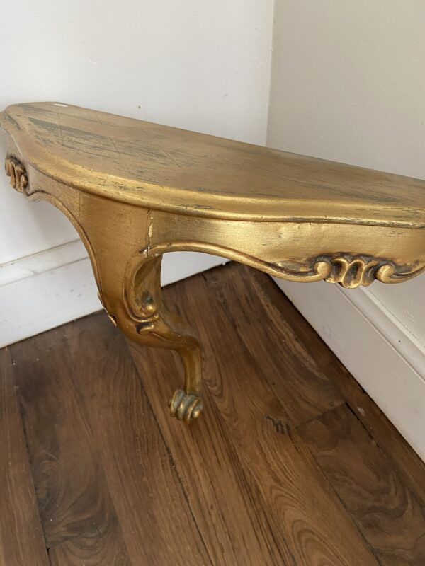 Console en bois doré vintage – Image 4