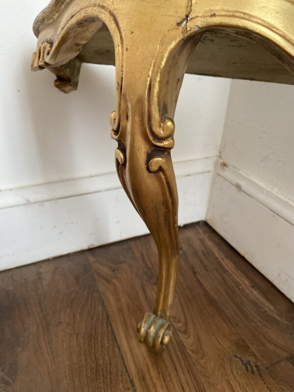 Console en bois doré vintage – Image 5