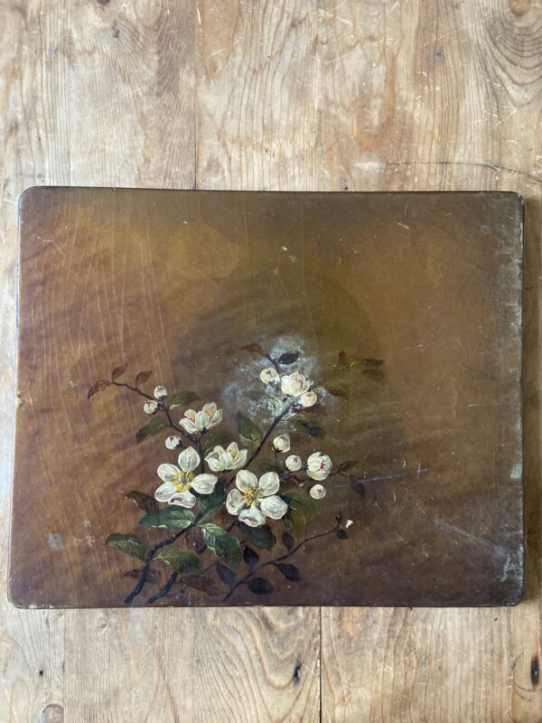 Nature morte, huile sur carton.