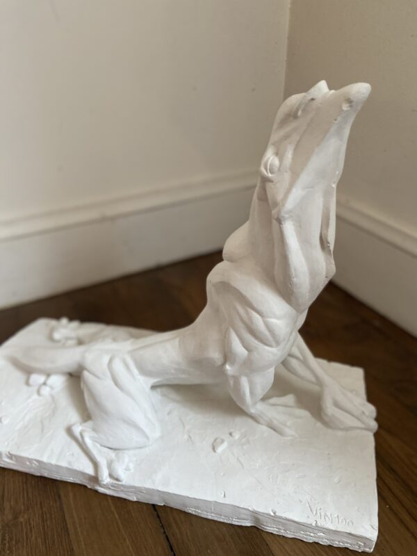 Sculpture en plâtre, figure fantastique