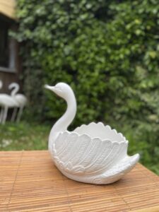 Cygne porte plante vintage