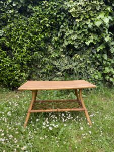 Table basse vintage en rotin