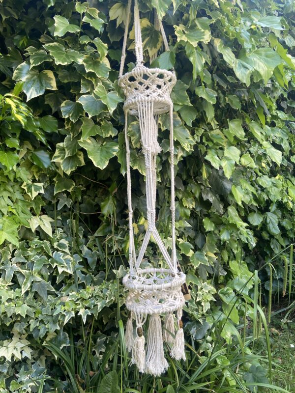 Suspension pour plante en macramé vintage