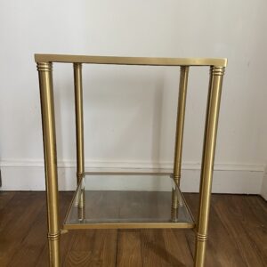 Table d’appoint dorée vintage