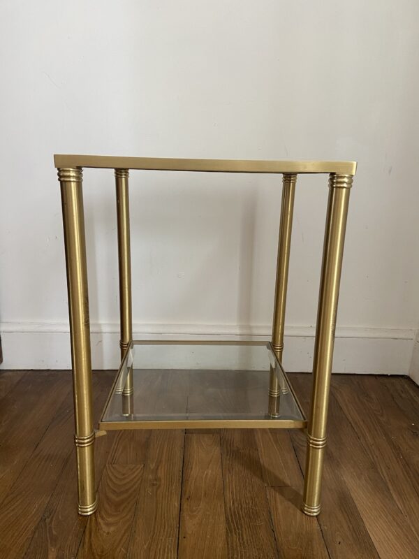 Table d’appoint dorée vintage