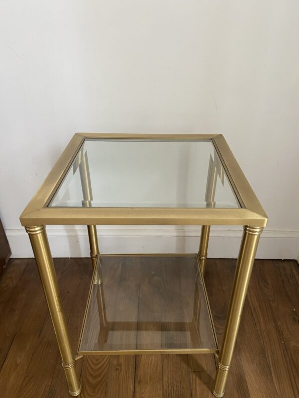 Table d’appoint dorée vintage – Image 3