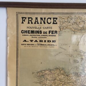 Carte de France vintage, chemins de fer