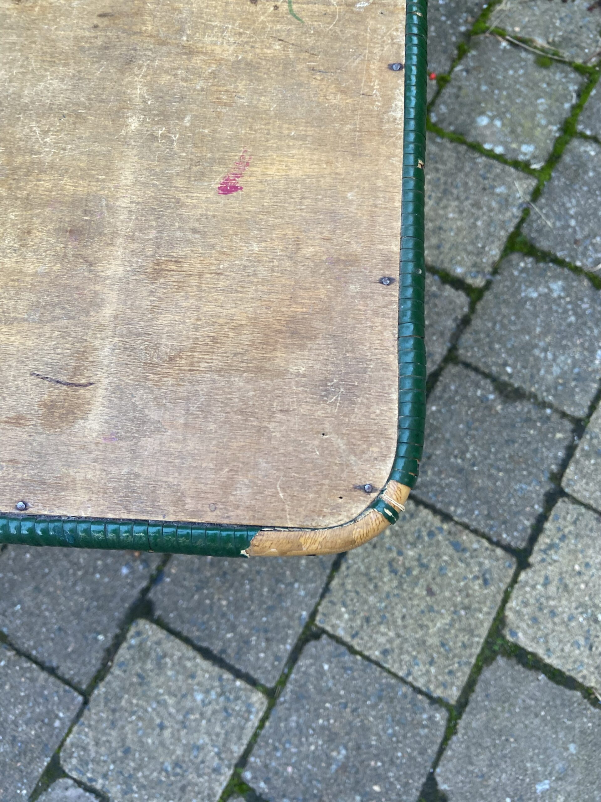 Table basse en rotin vintage – Image 3