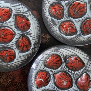 3 assiettes à huîtres Pornic