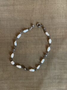 Bracelet en argent et perles