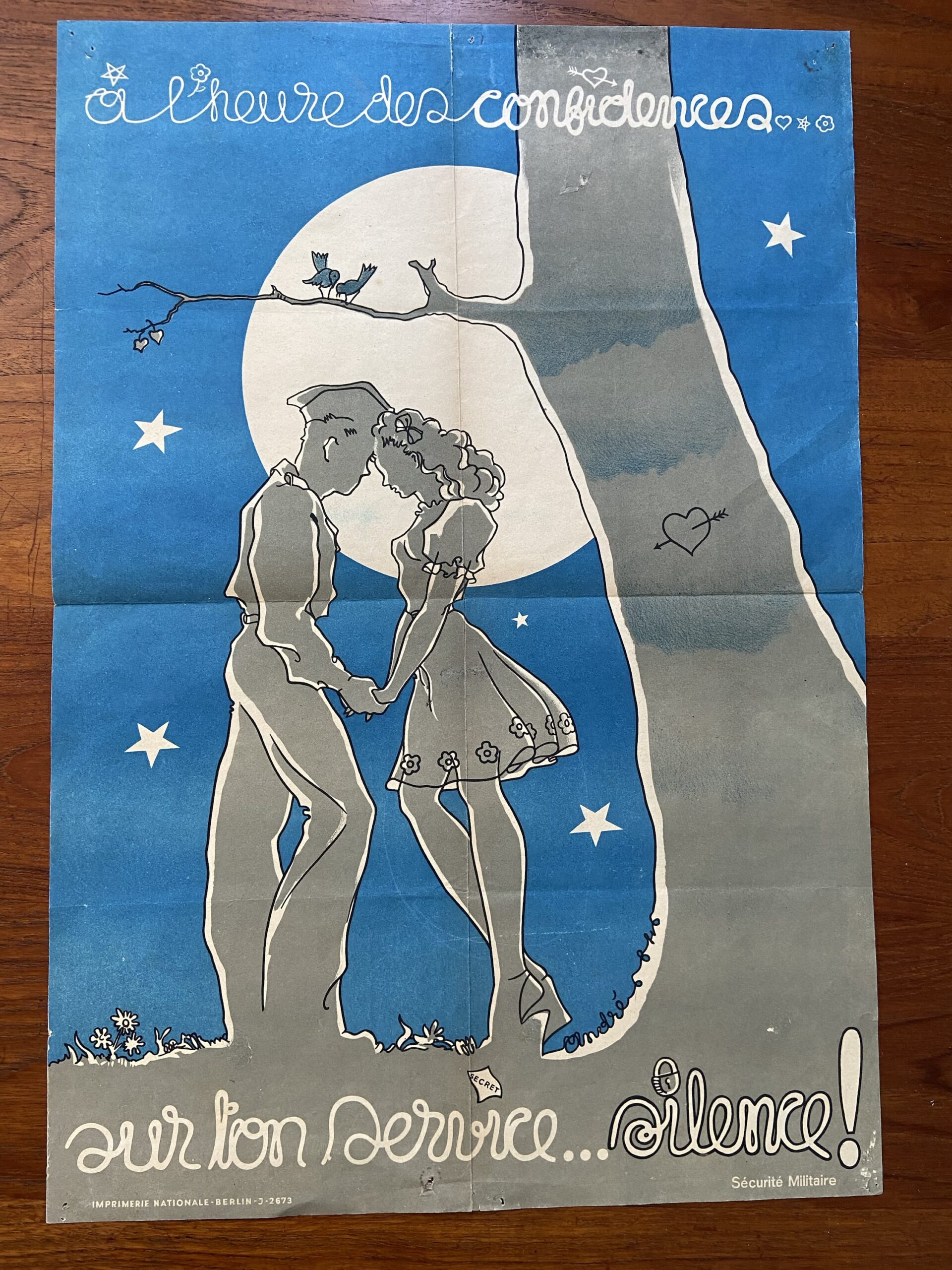 Affiche vintage « À l’heure des confidences »