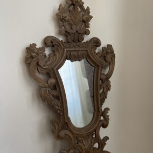 Ancien miroir en bois de style rococo
