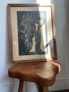 Femme au chapeau, Auguste Puissant, gravure numérotée