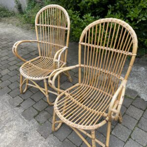 Fauteuil en rotin vintage