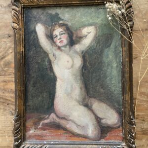 Nu de femme, huile sur panneau, vers 1950