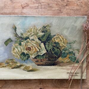 Nature morte , roses jaunes, huile sur toile, 1913