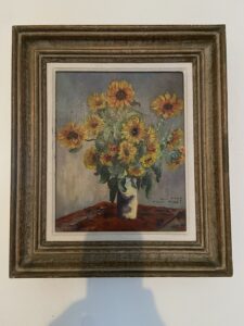 Tournesols, huile sur toile, vers 1950
