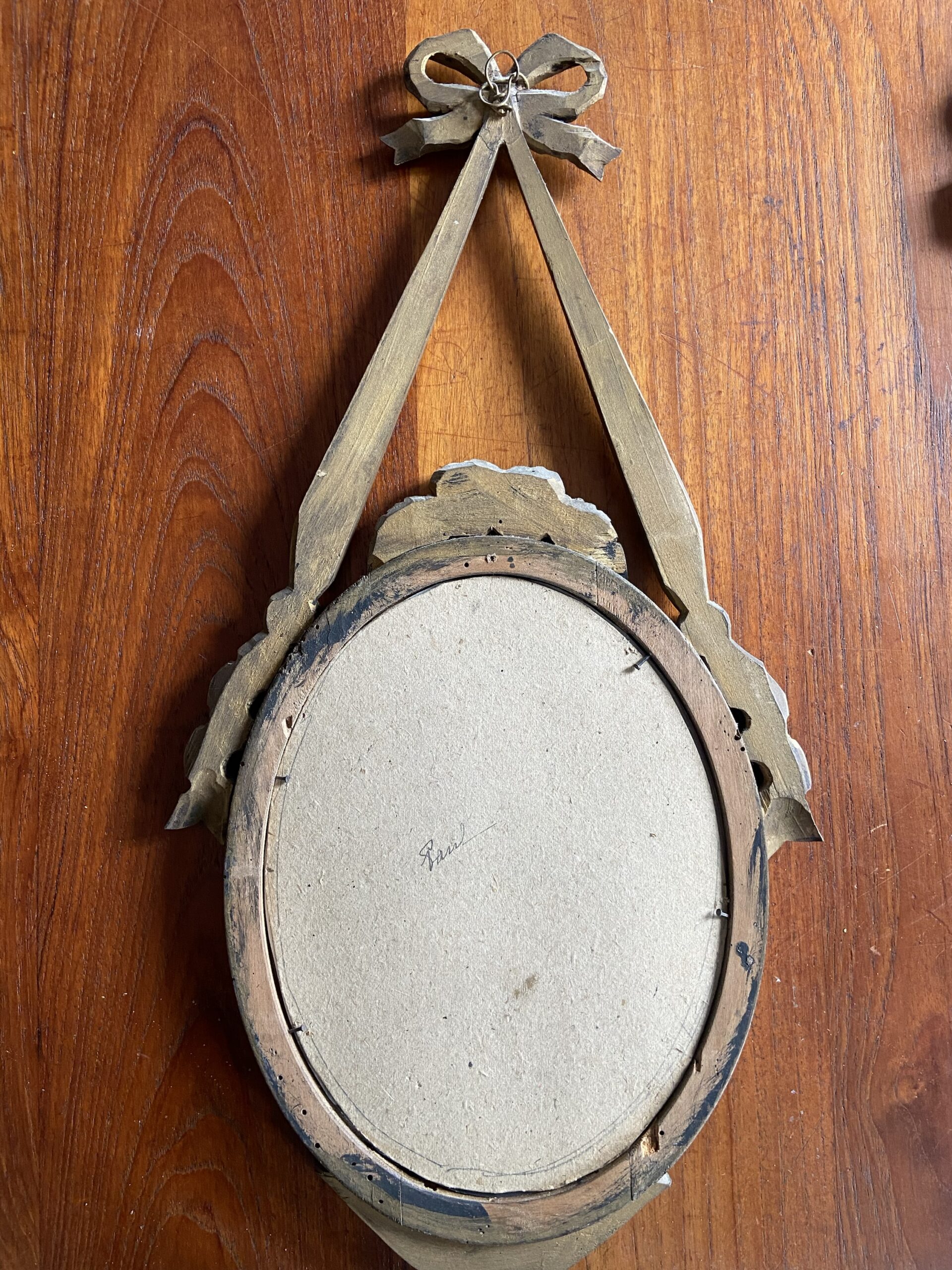Cadre en bois doré ancien – Image 5